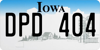 IA license plate DPD404