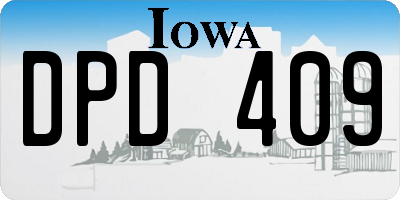 IA license plate DPD409