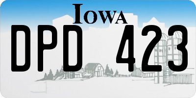 IA license plate DPD423