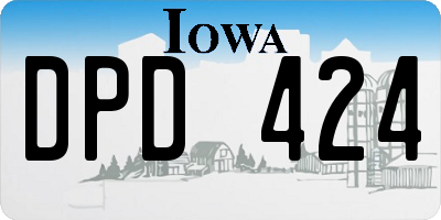 IA license plate DPD424