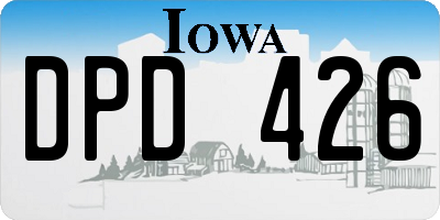 IA license plate DPD426