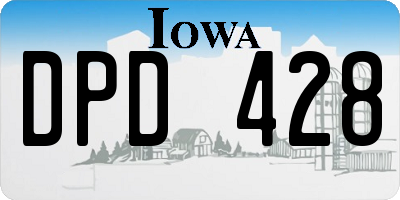 IA license plate DPD428