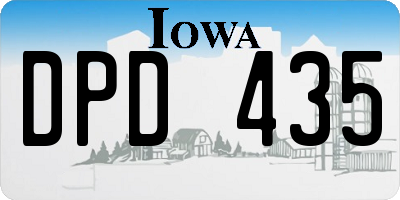 IA license plate DPD435