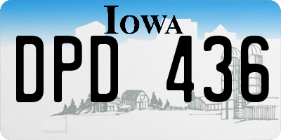 IA license plate DPD436