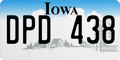 IA license plate DPD438