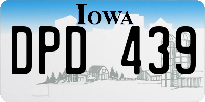 IA license plate DPD439