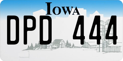 IA license plate DPD444