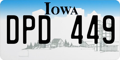 IA license plate DPD449