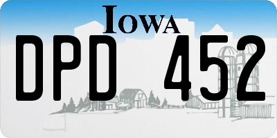 IA license plate DPD452
