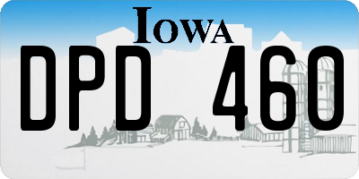 IA license plate DPD460
