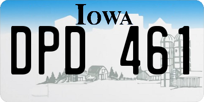 IA license plate DPD461