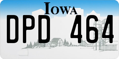 IA license plate DPD464
