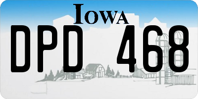 IA license plate DPD468
