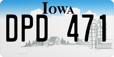 IA license plate DPD471