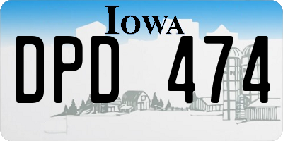 IA license plate DPD474