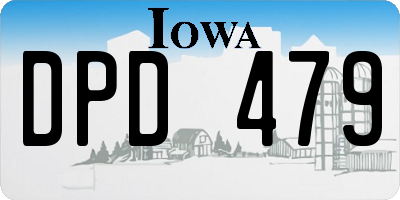 IA license plate DPD479