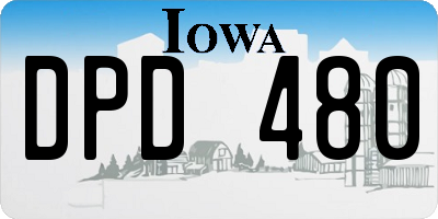 IA license plate DPD480