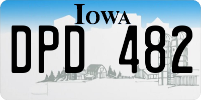 IA license plate DPD482