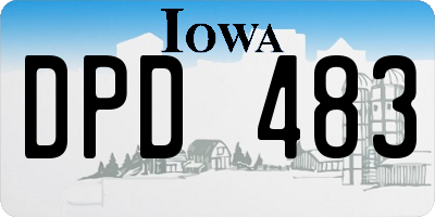 IA license plate DPD483