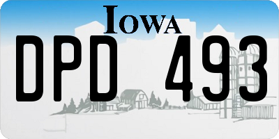 IA license plate DPD493