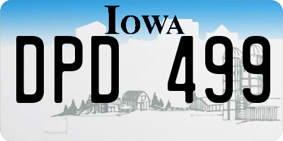 IA license plate DPD499