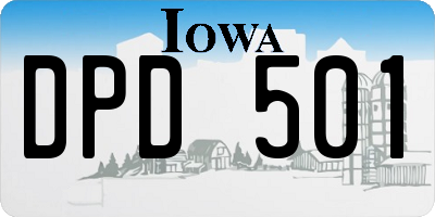 IA license plate DPD501