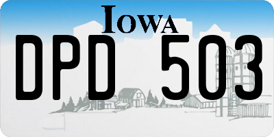 IA license plate DPD503