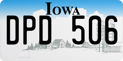 IA license plate DPD506