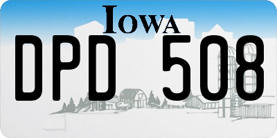 IA license plate DPD508