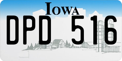 IA license plate DPD516