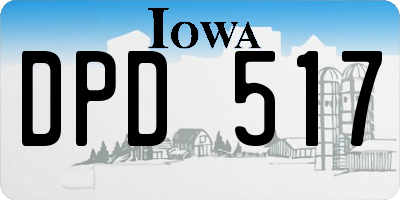 IA license plate DPD517