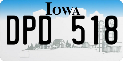 IA license plate DPD518