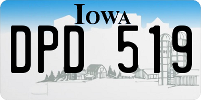 IA license plate DPD519
