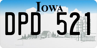 IA license plate DPD521