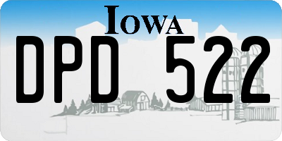 IA license plate DPD522