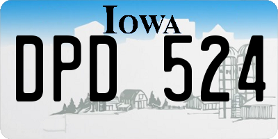 IA license plate DPD524
