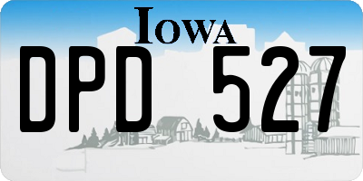 IA license plate DPD527