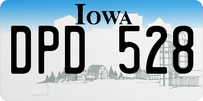 IA license plate DPD528