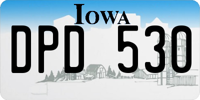 IA license plate DPD530
