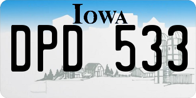 IA license plate DPD533