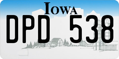 IA license plate DPD538