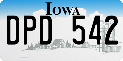 IA license plate DPD542