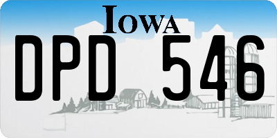 IA license plate DPD546