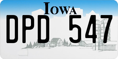 IA license plate DPD547