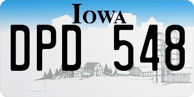 IA license plate DPD548