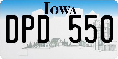 IA license plate DPD550