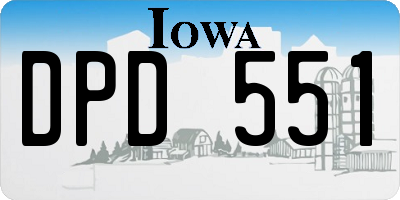 IA license plate DPD551