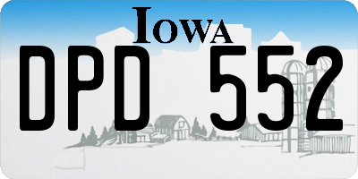 IA license plate DPD552