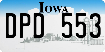 IA license plate DPD553