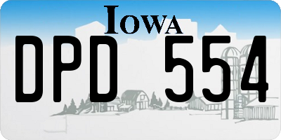 IA license plate DPD554
